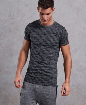 Superdry Gym Tech All Over Print Férfi Pólók Szürke | PIBEM2803